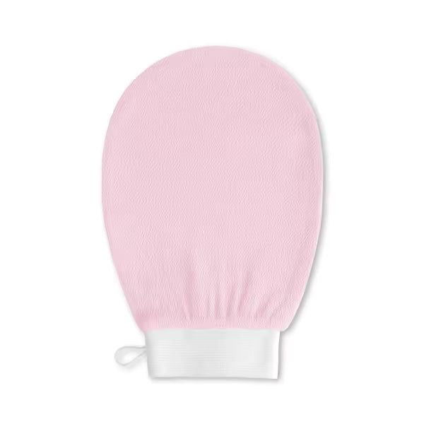 Gant exfoliant, peau satin