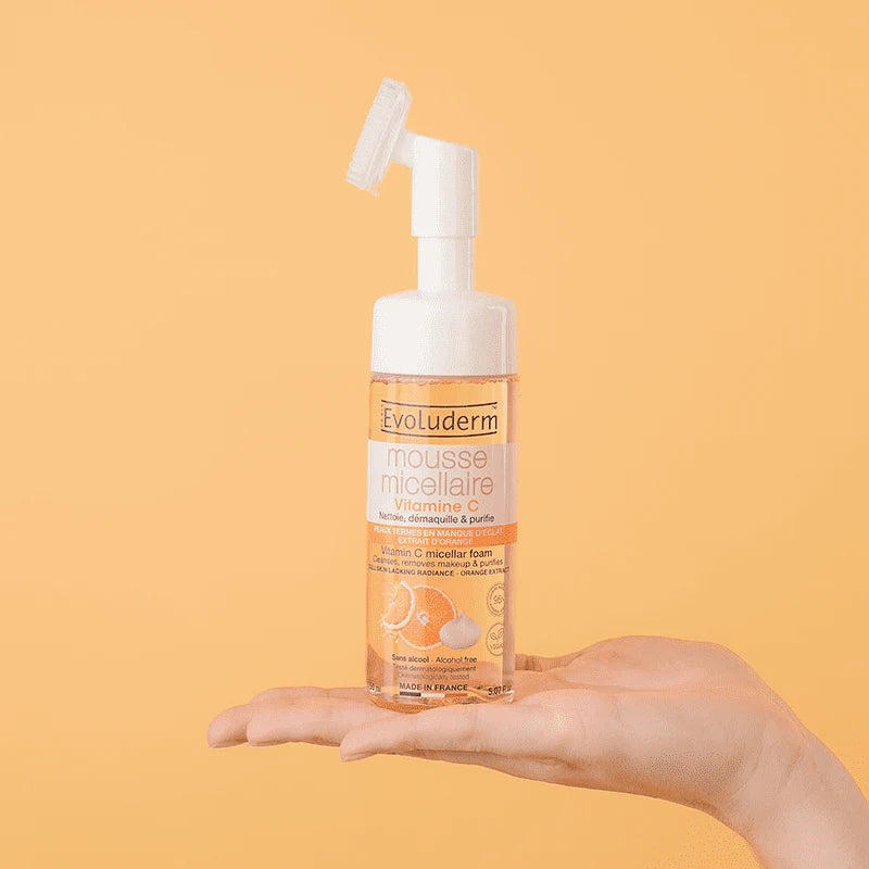 Mousse Micellaire Nettoyante, Vitamine C & Éclat | Evoluderm